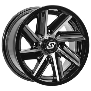 Chopper Wheel 14X7 4/137 5+2 (+10Mm) Black/Machined by Sedona A85M-47037-52S Non Beadlock Wheel 570-1281 Western Powersports Drop Ship