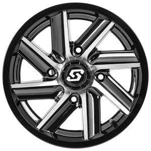 Chopper Wheel Black 14 in. x 7 in. 5+2 +10 mm by Sedona 570-1290 Non Beadlock Wheel 570-1290 Western Powersports Drop Ship