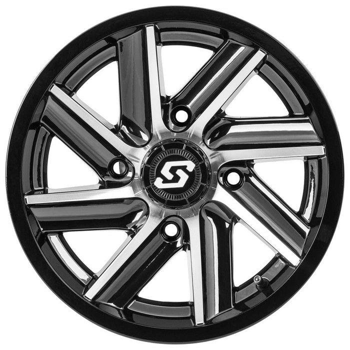 Chopper Wheel Black 14 in. x 7 in. 5+2 +10 mm by Sedona