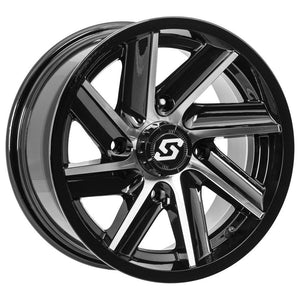 Chopper Wheel Black 14 in. x 7 in. 5+2 +10 mm by Sedona 570-1290 Non Beadlock Wheel 570-1290 Western Powersports Drop Ship