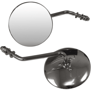 Chrome Universal Steel Mirror By Emgo 20-21794 Side View Mirror 0640-1016 Parts Unlimited Drop Ship