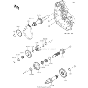 Circlip-Type-C,25Mm by Kawasaki 480J2500 OEM Hardware 480J2500 Off Road Express Peach St