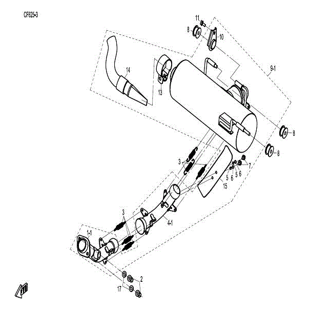 Clamp 1 (Replaces A000-020500-0B00) by CF Moto