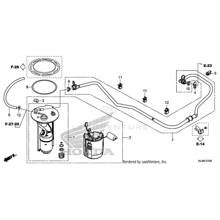 Clamp A, Fuel Hose by Honda