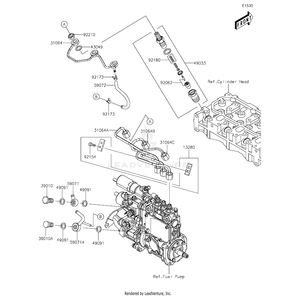 Clamp by Kawasaki 92173-1551 OEM Hardware 92173-1551 Off Road Express Peach St