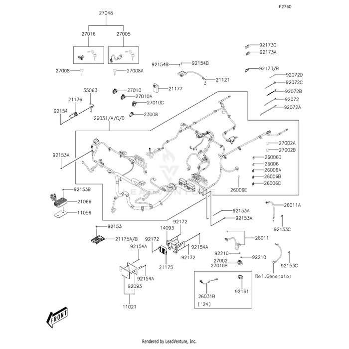 Clamp,D11-D8 by Kawasaki