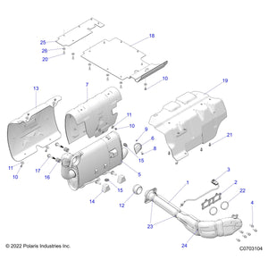 Clamp-Heat Shield,Exhaust by Polaris 7081915 OEM Hardware P7081915 Off Road Express