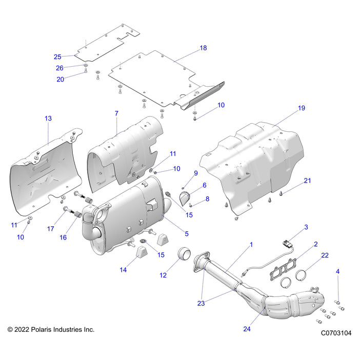 Clamp-Heat Shield,Exhaust by Polaris