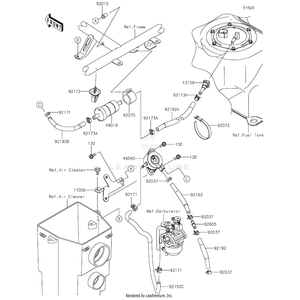 Clamp,Holder Clip by Kawasaki 92173-0868 OEM Hardware 92173-0868 Off Road Express Peach St