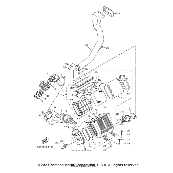 Clamp, Hose 2 by Yamaha