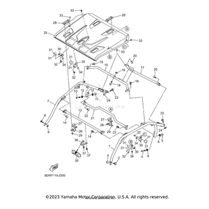 Clamp, Support by Yamaha B5H-K8366-00-00 OEM Hardware B5H-K8366-00-00 Off Road Express