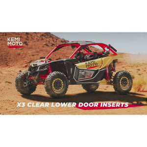 Clear Lower Door Inserts for Can-Am Maverick X3 by Kemimoto B0102-03001BK Lower Door B0102-03001BK Kemimoto