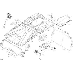 Clear Skylight Panel by Can-Am 705009562 OEM Hardware 705009562 Off Road Express