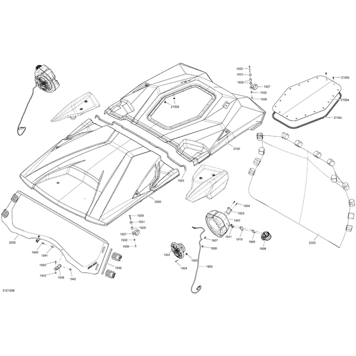 Clear Skylight Panel by Can-Am