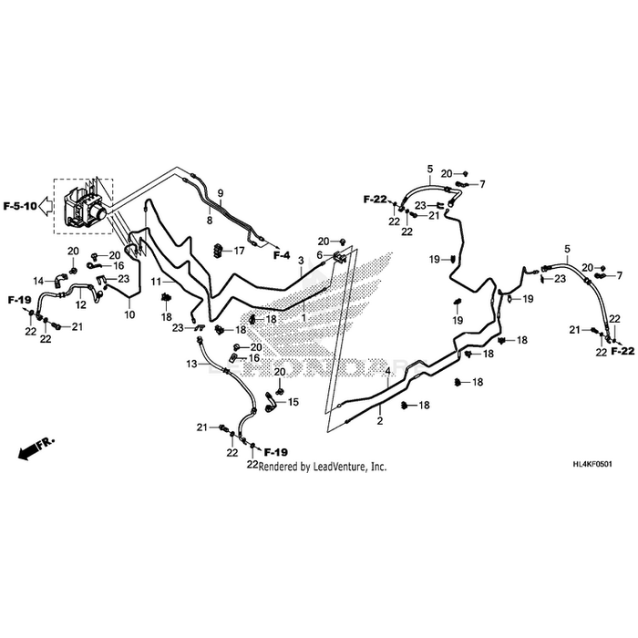 Clip, Brake Pipe by Honda