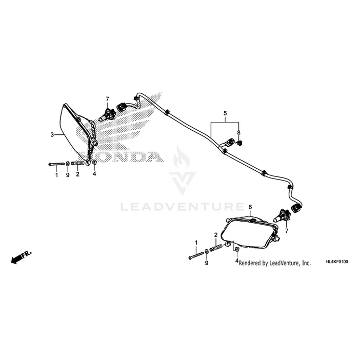 Clip, Connector (Black) by Honda