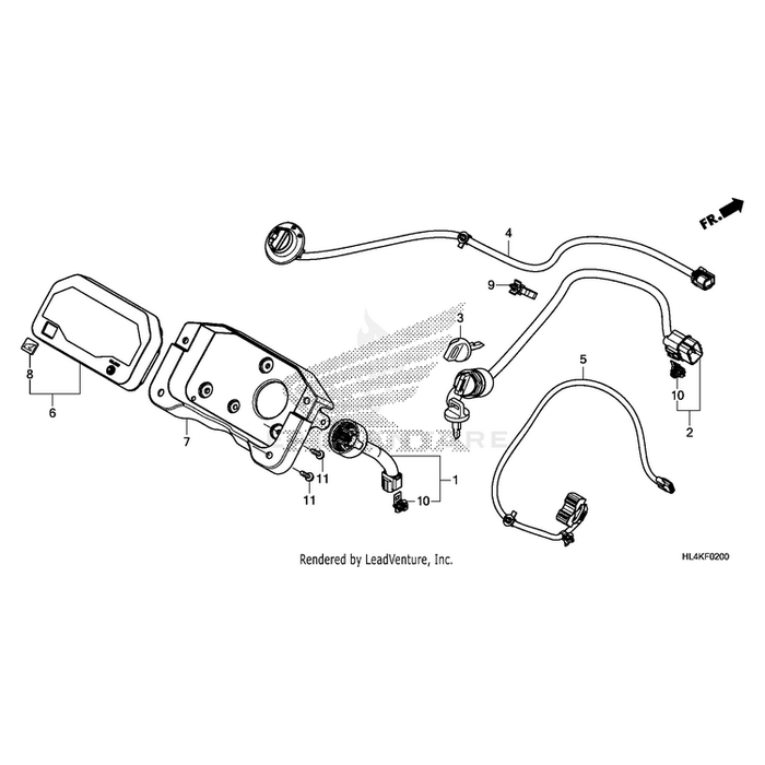 Clip, Connector (Dark Brown) by Honda