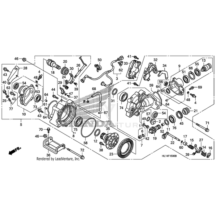 Clip, Connector (Red) by Honda