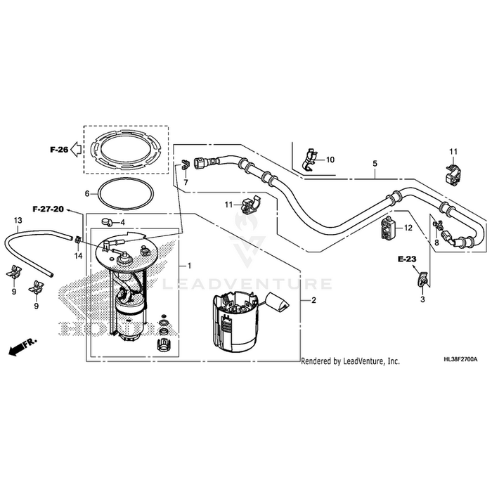 Clip, Fuel Tube by Honda