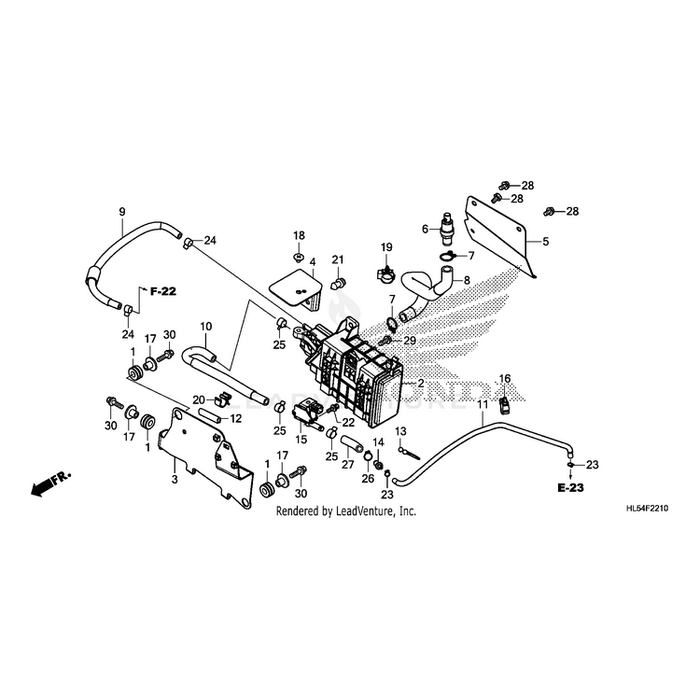 Clip, Return Hose by Honda