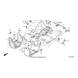 Clip, Wire Harness by Honda 90681-763-A01 OEM Hardware 90681-763-A01 Off Road Express Peach St