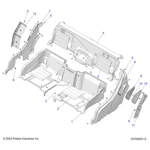 Closeoff Panel, Rear, Lower, Gl by Polaris 5452209-070 OEM Hardware P5452209-070 Off Road Express