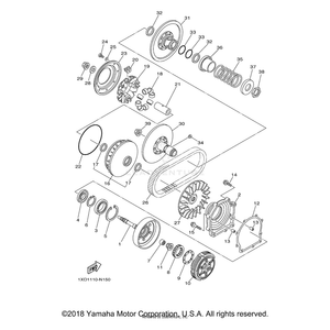 Clutch Carrier Assembly by Yamaha 3B4-16620-00-00 OEM Hardware 3B4-16620-00-00 Off Road Express