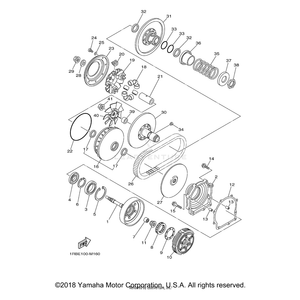 Clutch Housing Comp by Yamaha 1HP-16611-00-00 OEM Hardware 1HP-16611-00-00 Off Road Express