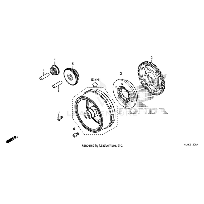 Clutch Outer, Starting by Honda