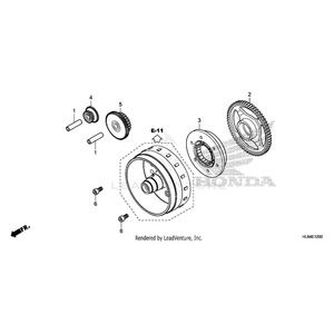 Clutch Outer, Starting by Honda 28125-HL6-A01 OEM Hardware 28125-HL6-A01 Off Road Express Peach St