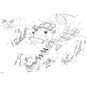 Cognac RH Rear Lateral Pannel by Can-Am 705009603 OEM Hardware 705009603 Off Road Express Drop Ship