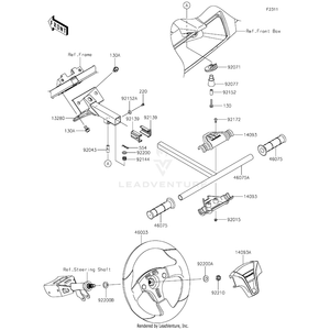 Collar,5.7X14.5X4.55 by Kawasaki 92152-2608 OEM Hardware 92152-2608 Off Road Express Peach St