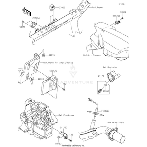 Collar,6.5X16X3.2 by Kawasaki 92152-1975 OEM Hardware 92152-1975 Off Road Express Peach St