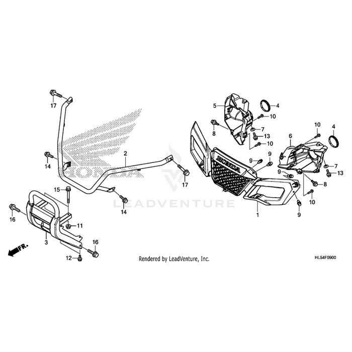 Collar, Number Bracket Setting by Honda