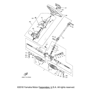 Column, Steering 2 by Yamaha 2MB-23813-00-00 OEM Hardware 2MB-23813-00-00 Off Road Express