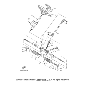 Column, Steering by Yamaha 1XD-F3811-00-00 OEM Hardware 1XD-F3811-00-00 Off Road Express