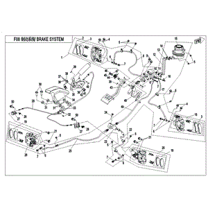 Complete Brake System by CF Moto 5BW1-081000-10000 OEM Hardware 5BW1-081000-10000 Northstar Polaris