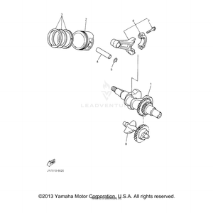 Connecting Rod Assembly by Yamaha 7CT-E1650-00-00 OEM Hardware 7CT-E1650-00-00 Off Road Express