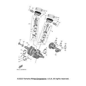 Connecting Rod Assembly by Yamaha B1R-11650-00-00 OEM Hardware B1R-11650-00-00 Off Road Express