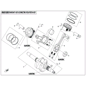 Connecting Rod Assy Mark 1 by CF Moto 0800-042000-00011 OEM Hardware 0800-042000-00011 Northstar Polaris