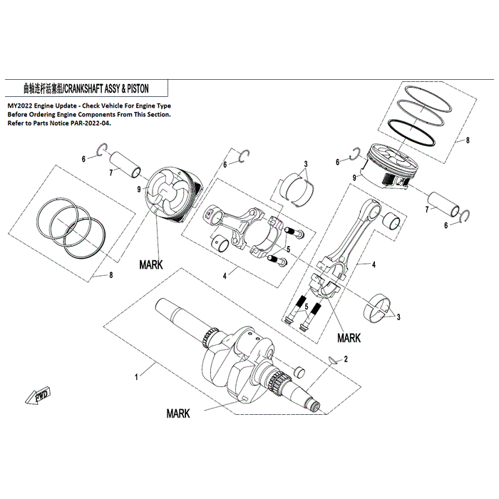 Connecting Rod Assy Mark 2 by CF Moto