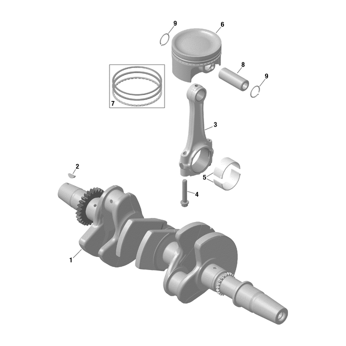 Connecting rod Screw M7 X 1 by Can-Am