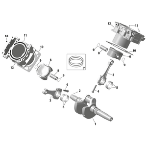 Connecting Rod Screw M9 X 1/45 by Can-Am 420641477 OEM Hardware 420641477 Off Road Express Peach St