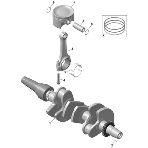 Connecting Rod With Cover Assy by Can-Am 420917521 OEM Hardware 420917521 Off Road Express Peach St