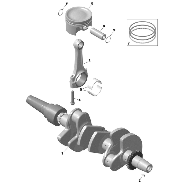 Connecting Rod With Cover Assy by Can-Am