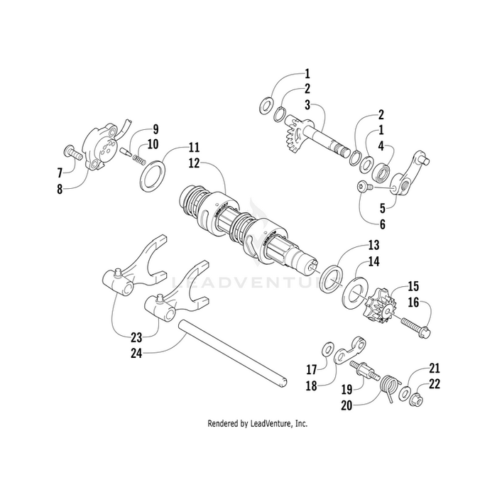 Contact,Gear Shift Assy By Arctic Cat