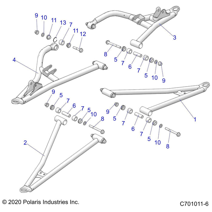 Control Arm, Front, Upper, Left by Polaris