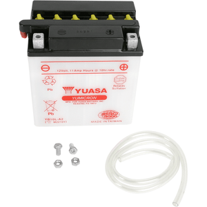 Conventional Battery 12 V By Yuasa YUAM2210Y Conventional Acid Battery YB10L-A2 Parts Unlimited Drop Ship