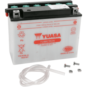 Conventional Battery 12 V By Yuasa YUAM2218YTWN Conventional Acid Battery Y50-N18L-A Parts Unlimited Drop Ship