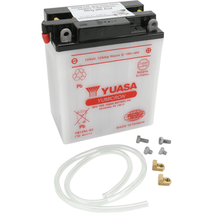 Conventional Battery 12 V By Yuasa YUAM22212 Conventional Acid Battery YB12AL-A2 Parts Unlimited Drop Ship